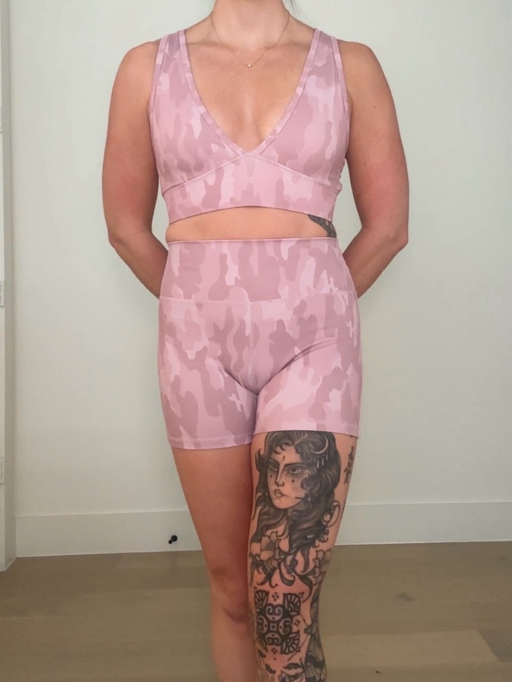BuffBunny Matching Set High-Rise Pink Camo